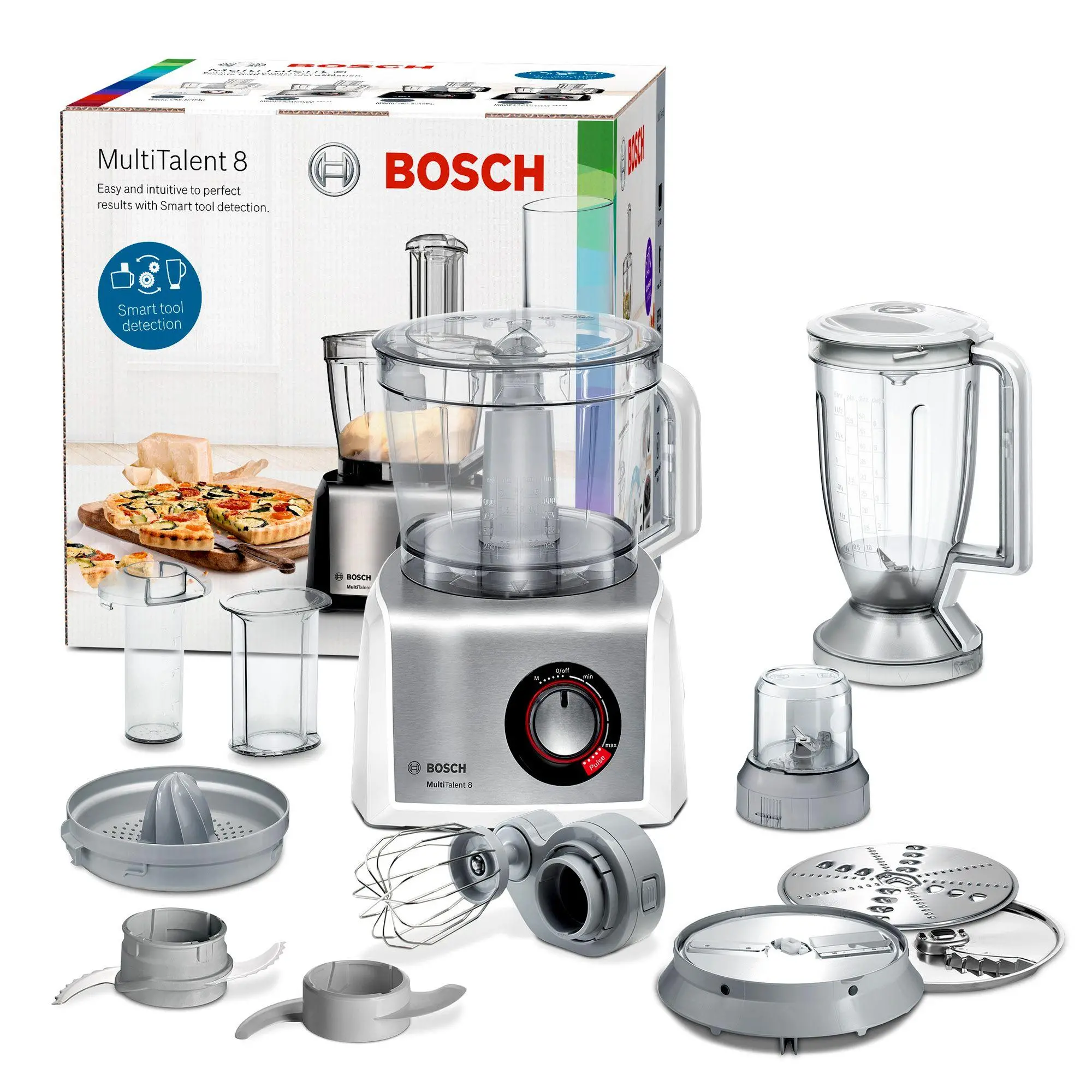 Robot kuchenny Bosch MultiTalent 8 MC812S844 1250W Minimalakser Wyciskarka do cytrusów Blender kielichowy