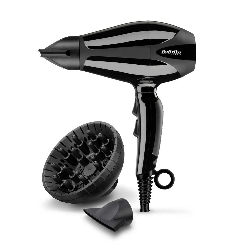 Suszarka do włosów BaByliss Compact Pro 2400 6715DE Jonizacja Dyfuzor Zimny nawiew 2400W 2 prędkości 2 temperatury