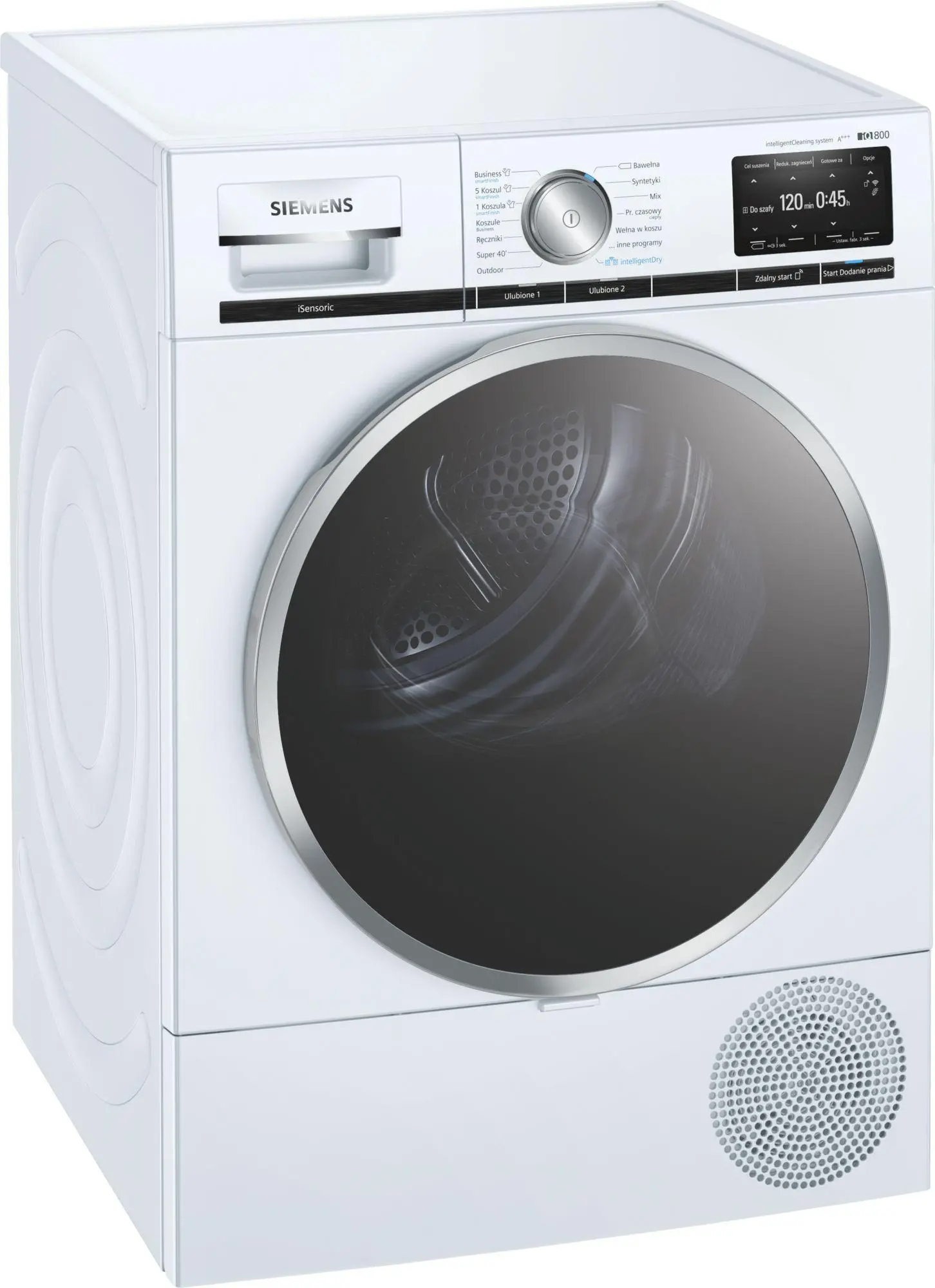 Suszarka Siemens iQ800 WT47XEH0PL 59,9cm 9kg Zdalne sterowanie