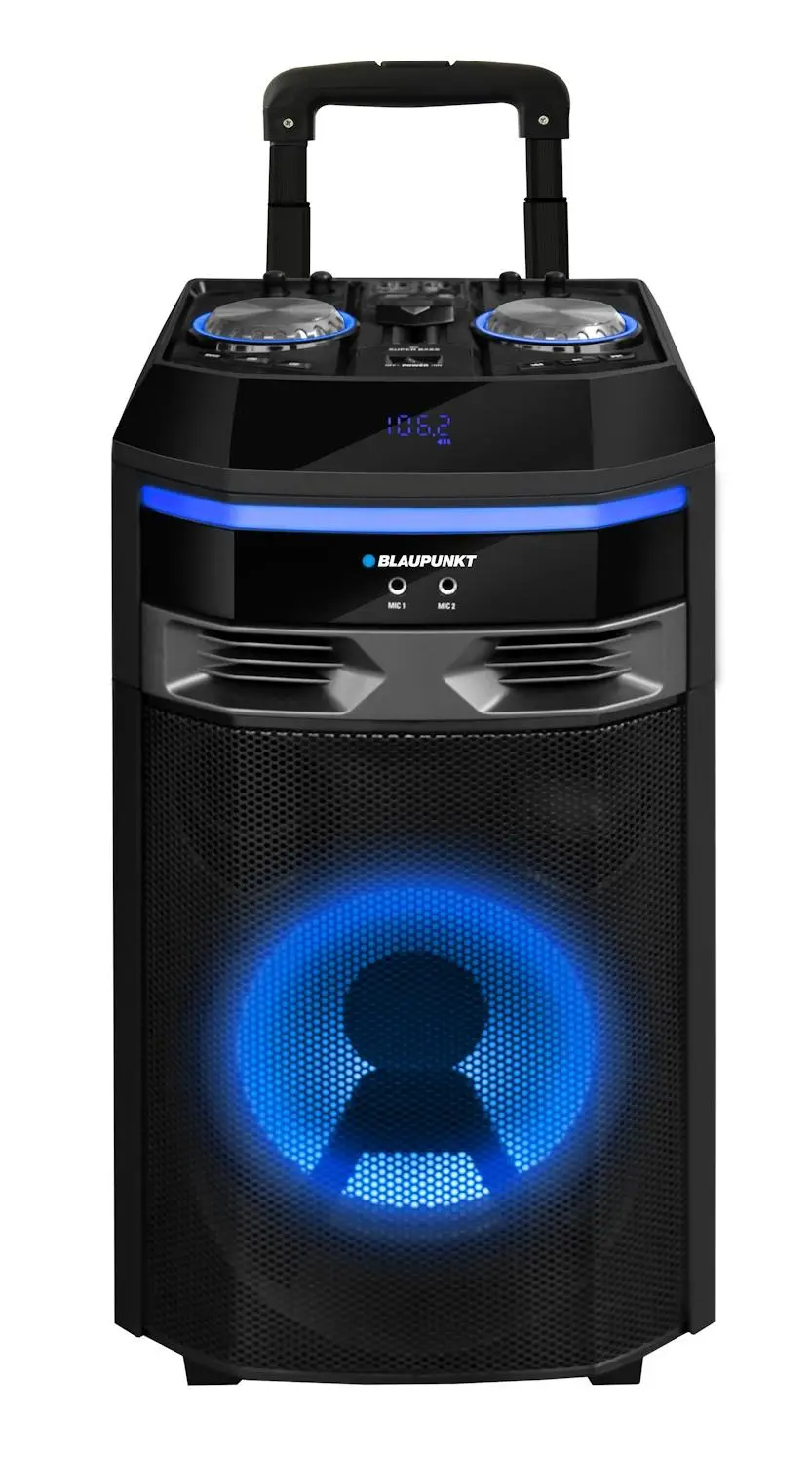 Power Audio Blaupunkt PS6 45W Bluetooth Radio FM Mikrofon Karaoke Czarny
