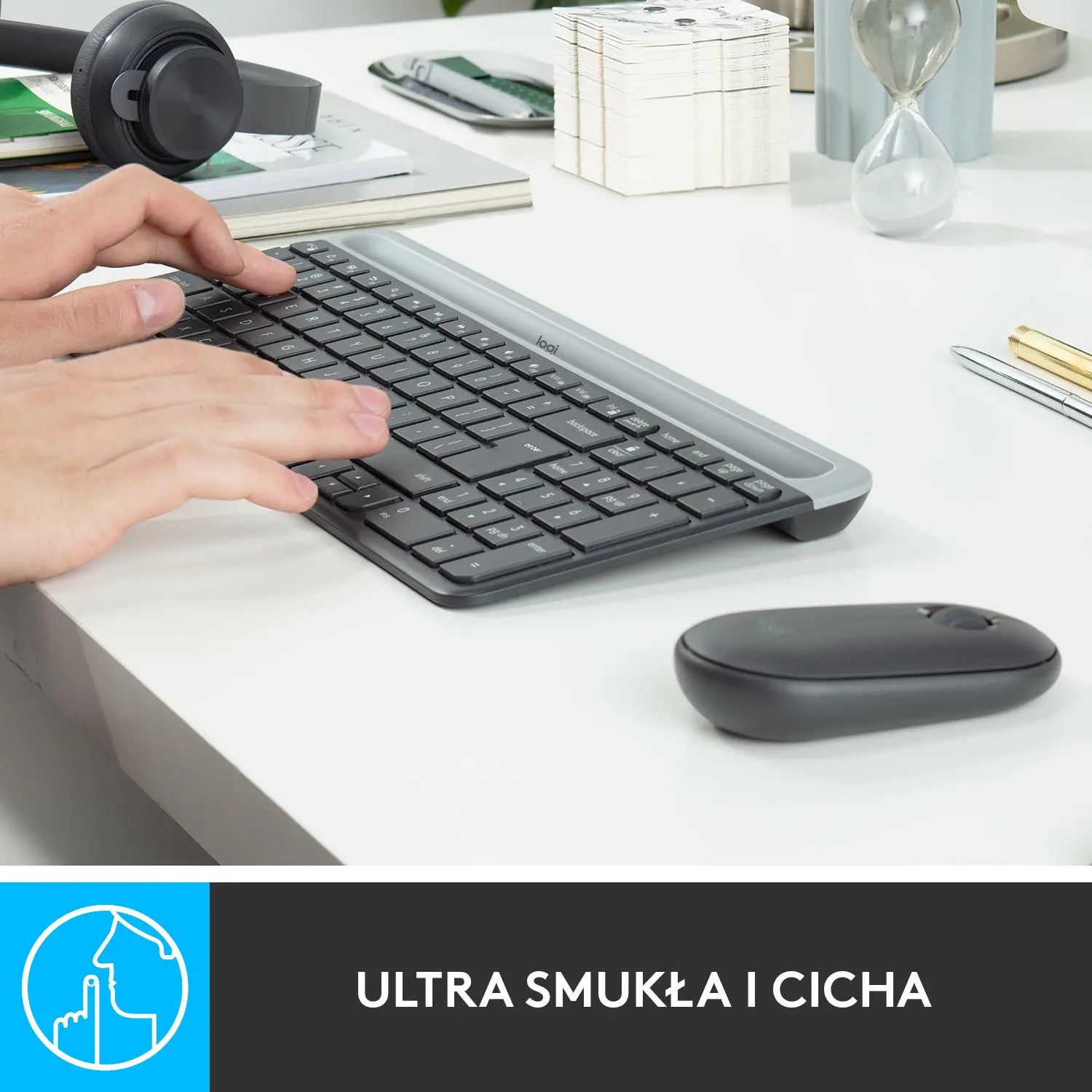 Zestaw Logitech MK470 Czarno-szary