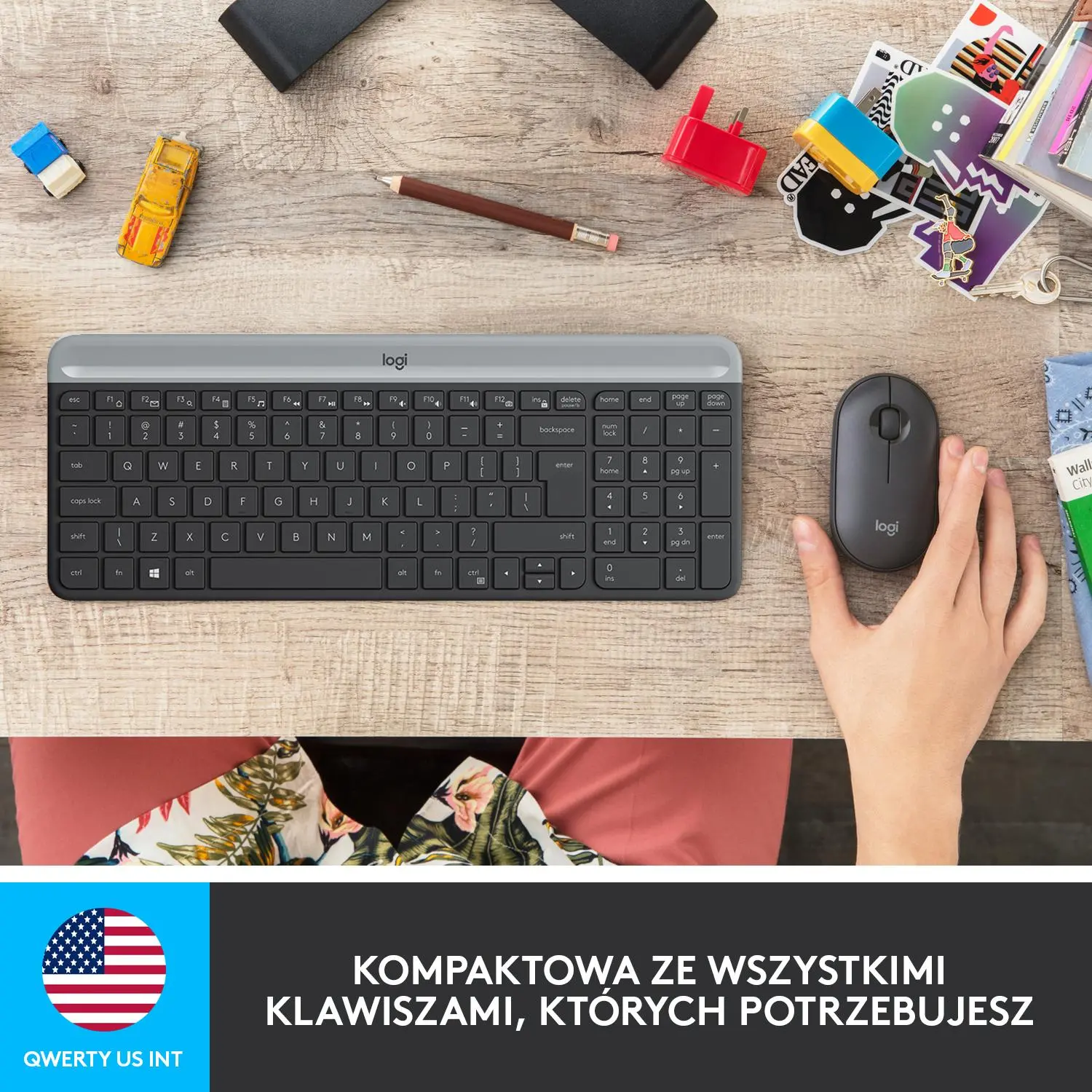 Zestaw Logitech MK470 Czarno-szary