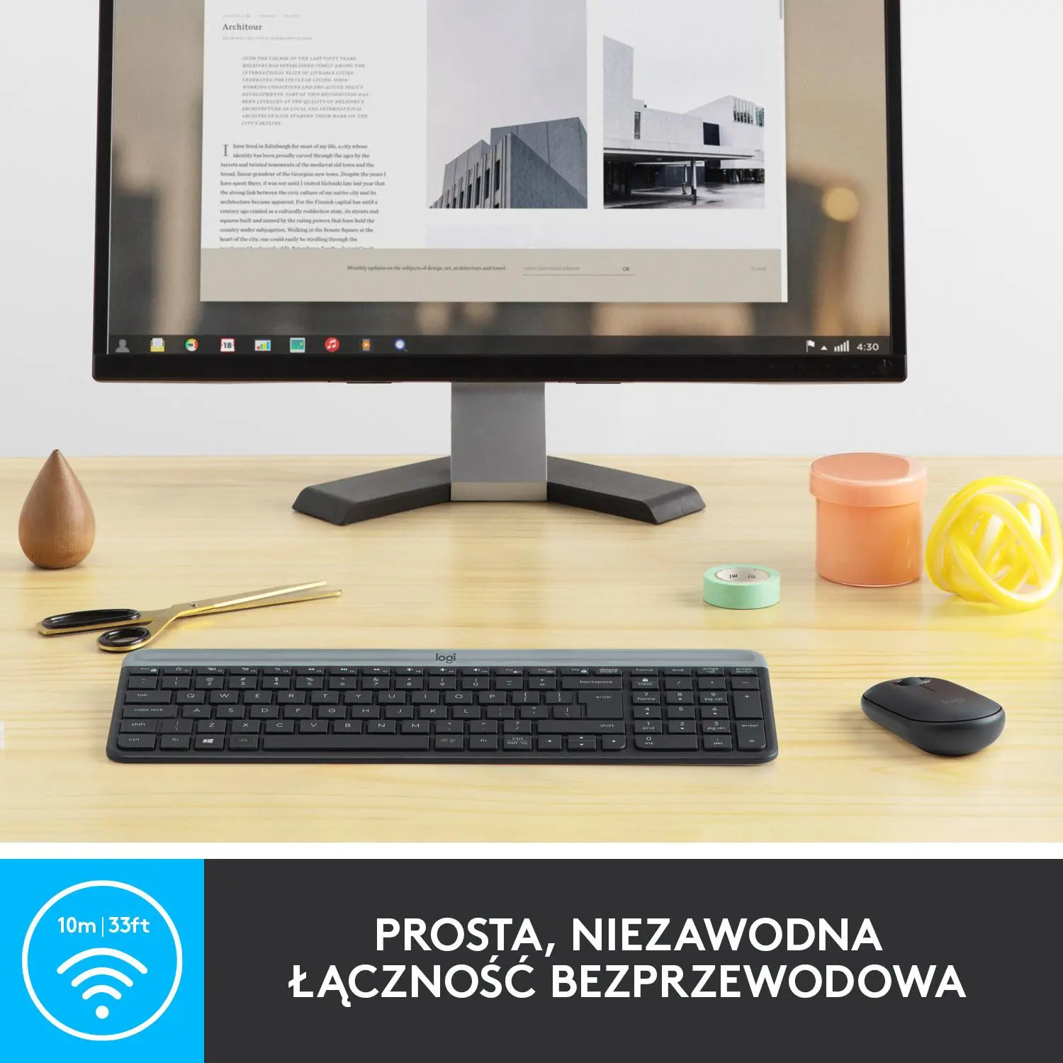 Zestaw Logitech MK470 Czarno-szary