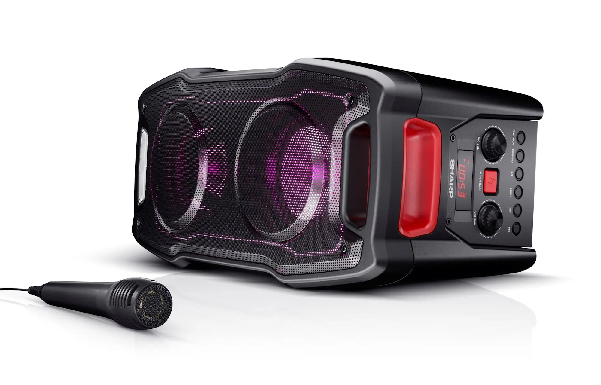 Power Audio Sharp PS-929 180W Bluetooth Mikrofon Karaoke Czarny