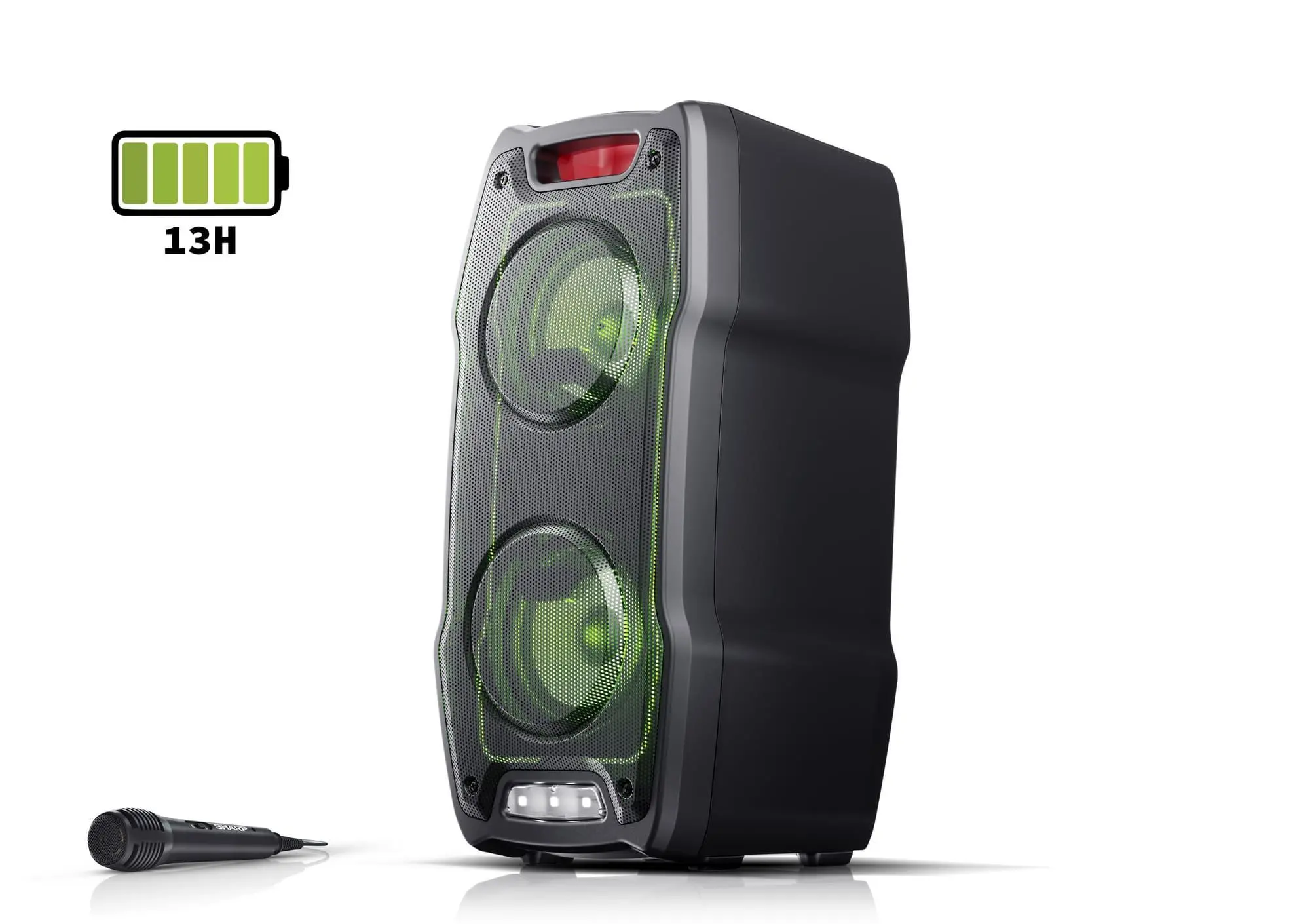 Power Audio Sharp PS-929 180W Bluetooth Mikrofon Karaoke Czarny