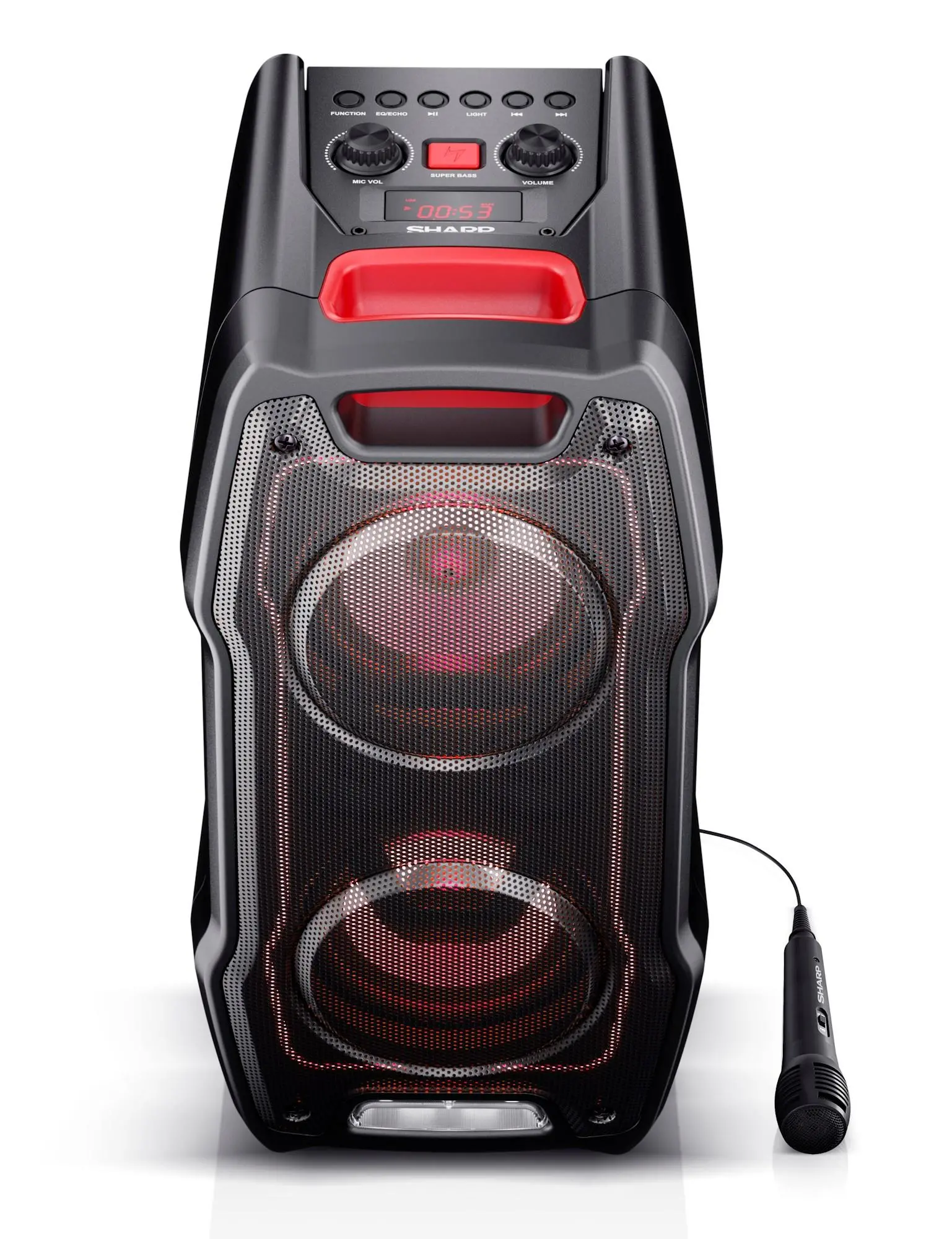 Power Audio Sharp PS-929 180W Bluetooth Mikrofon Karaoke Czarny