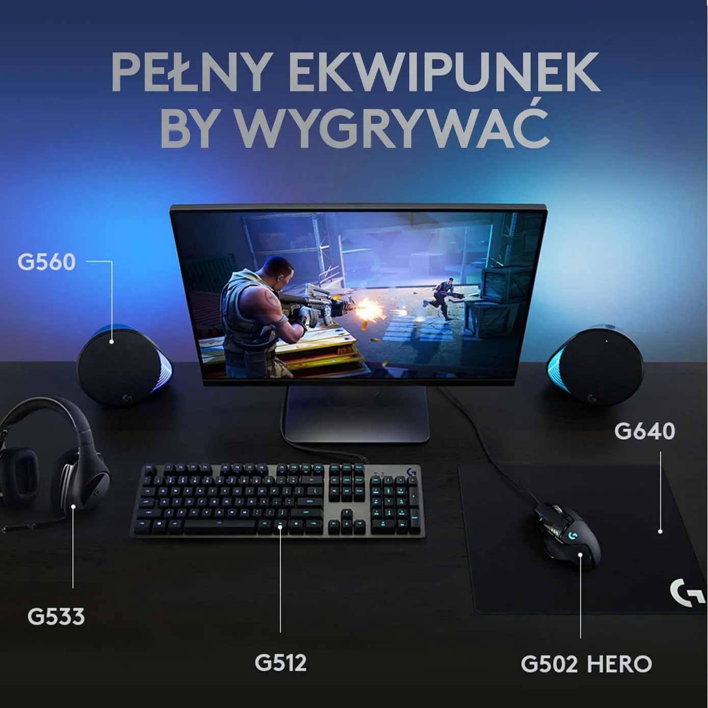 Klawiatura mechaniczna Logitech G512 Carbon GX Red Linear Czarny