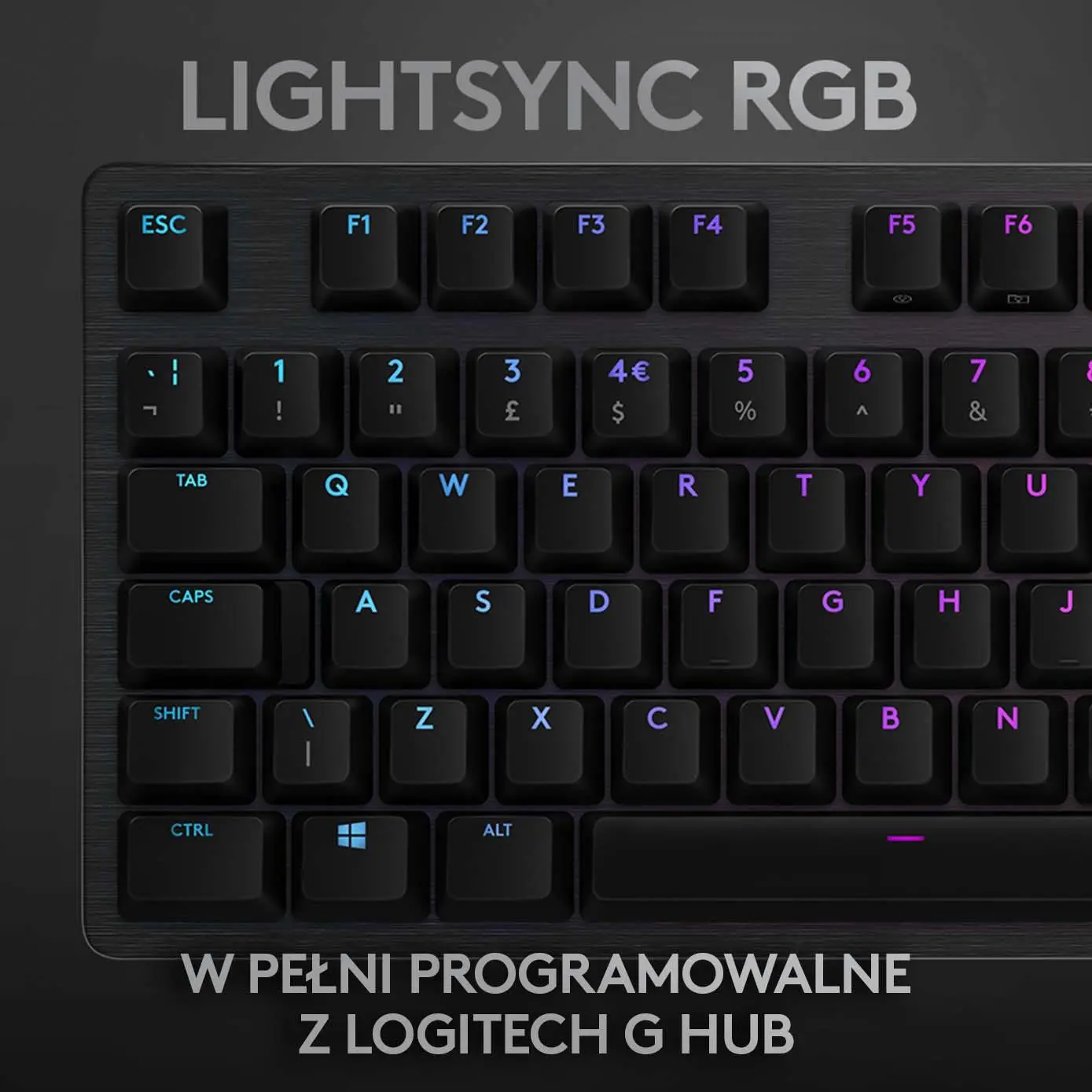 Klawiatura mechaniczna Logitech G512 Carbon GX Red Linear Czarny