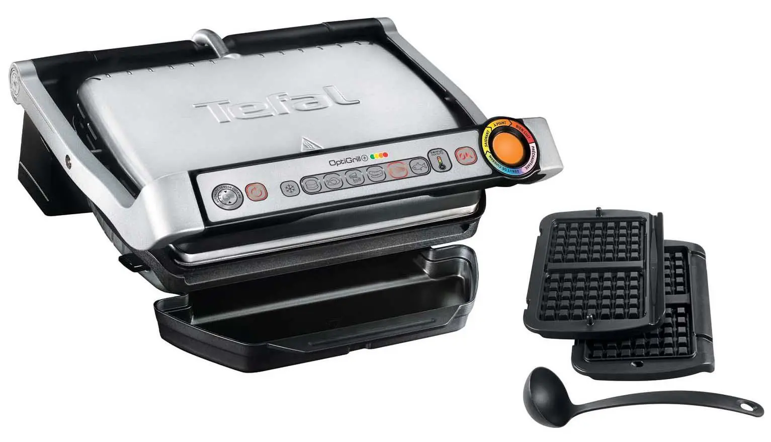 Grill elektryczny Tefal OptiGrill GC716D12 Programy automatyczne Forma do gofrów