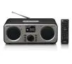 Radioodbiornik Lenco DIR-140 Radio FM DAB+ Internetowe Bluetooth Czarno-srebrny