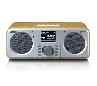 Radioodbiornik Lenco DIR-140 Radio FM DAB+ Internetowe Bluetooth Brązowo-złoty