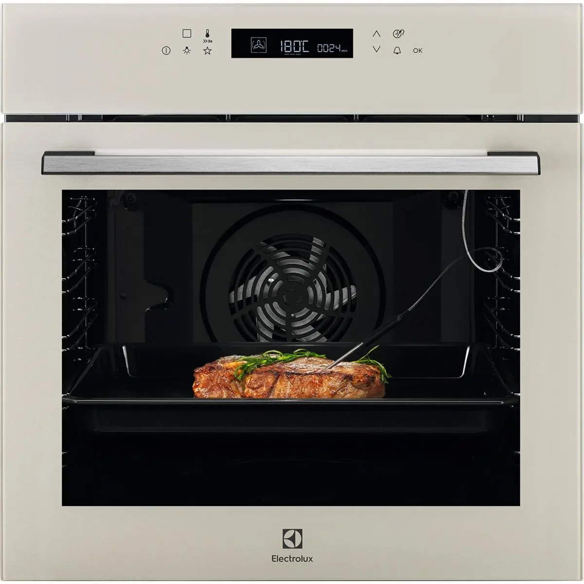 Piekarnik elektryczny Electrolux 700 SenseCook LOE7C31S Termoobieg Termosonda Srebrne szkło