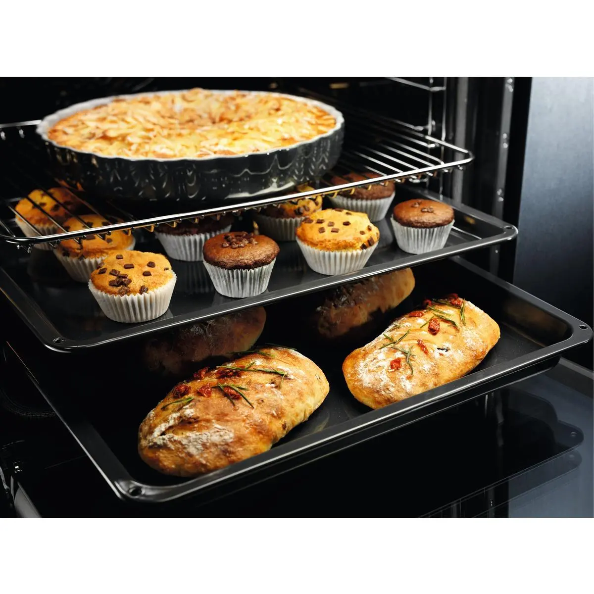 Piekarnik elektryczny Electrolux 700 SenseCook LOE7C31S Termoobieg Termosonda Srebrne szkło