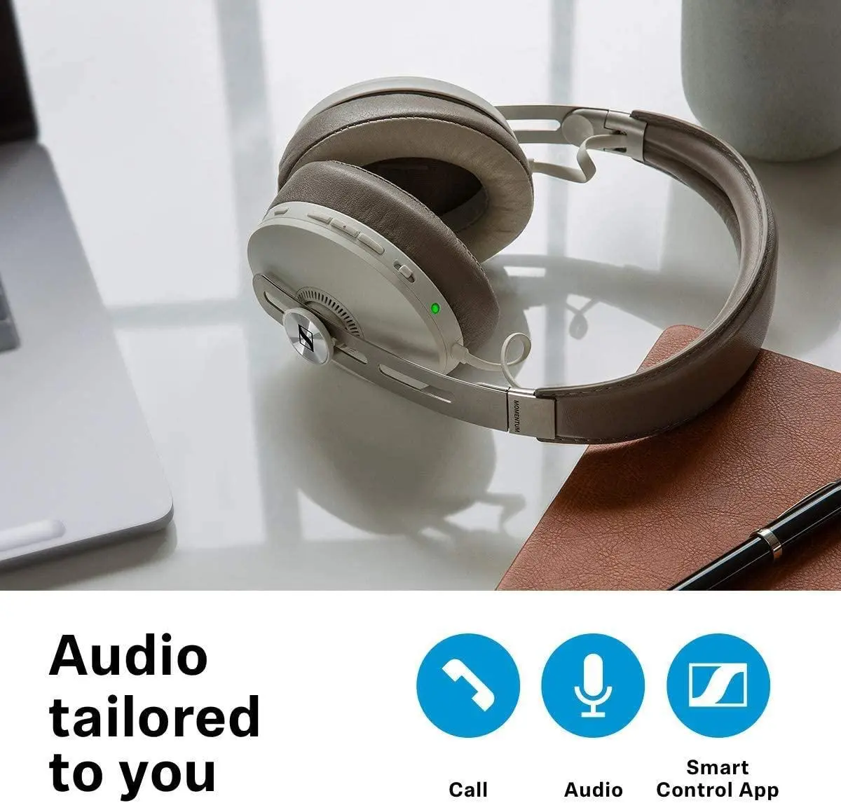 Słuchawki bezprzewodowe Sennheiser MOMENTUM 3 Wireless Nauszne Bluetooth 5.0 Biały
