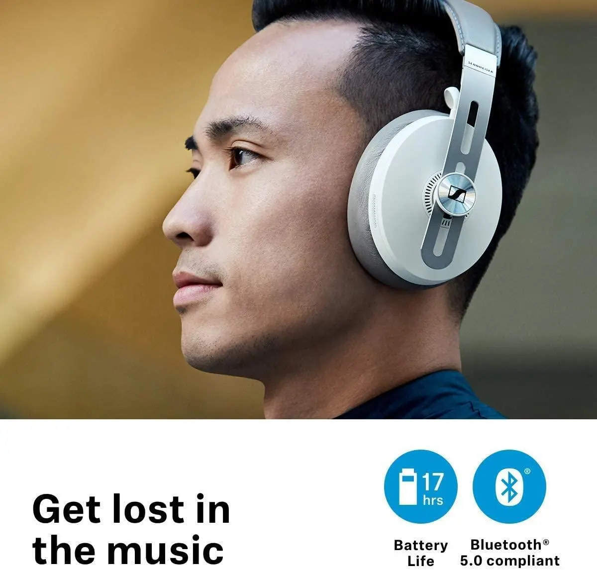 Słuchawki bezprzewodowe Sennheiser MOMENTUM 3 Wireless Nauszne Bluetooth 5.0 Biały