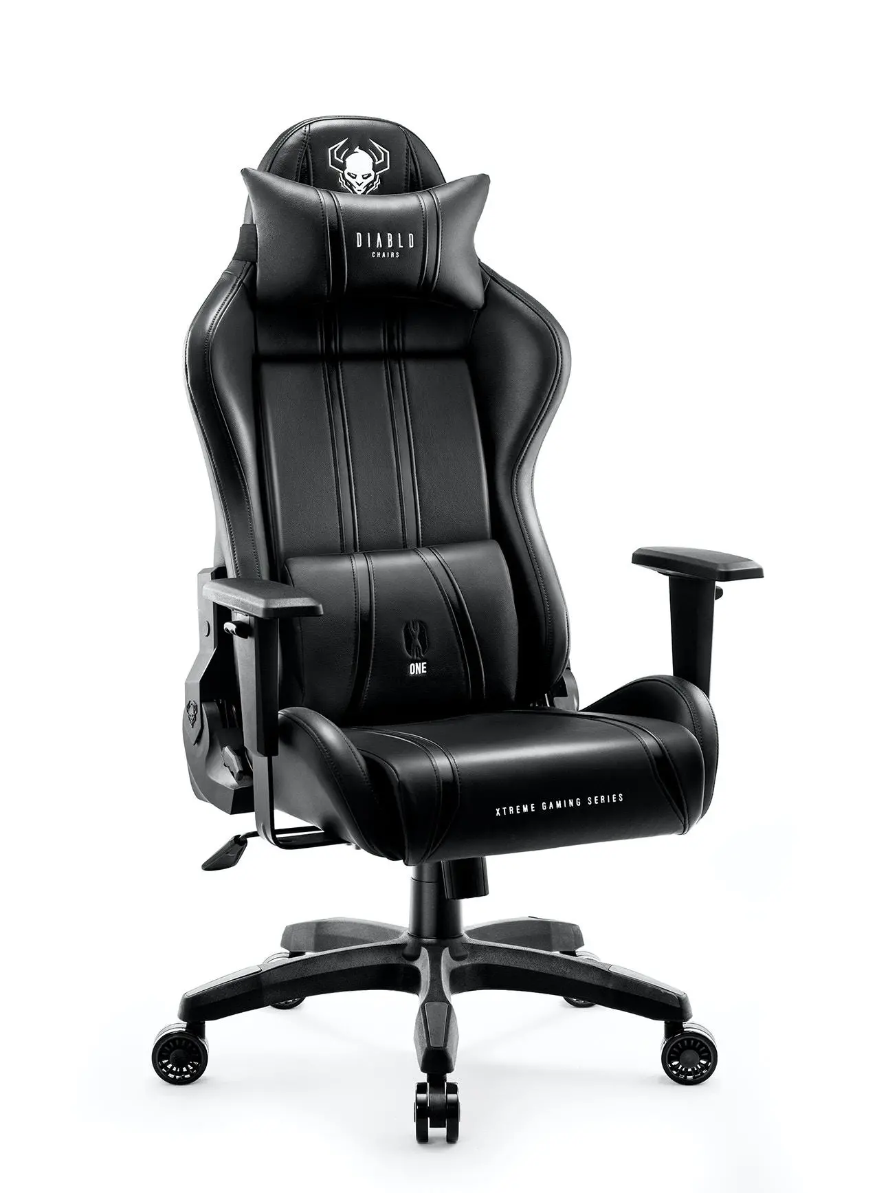 Fotel Diablo Chairs X-One 2.0 Normal Size Gamingowy do 136kg Skóra ECO Tkanina Czarny