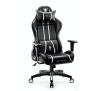 Fotel Diablo Chairs X-One 2.0 Kids Size Dla dzieci do 160kg Skóra ECO Tkanina Czarno-biały