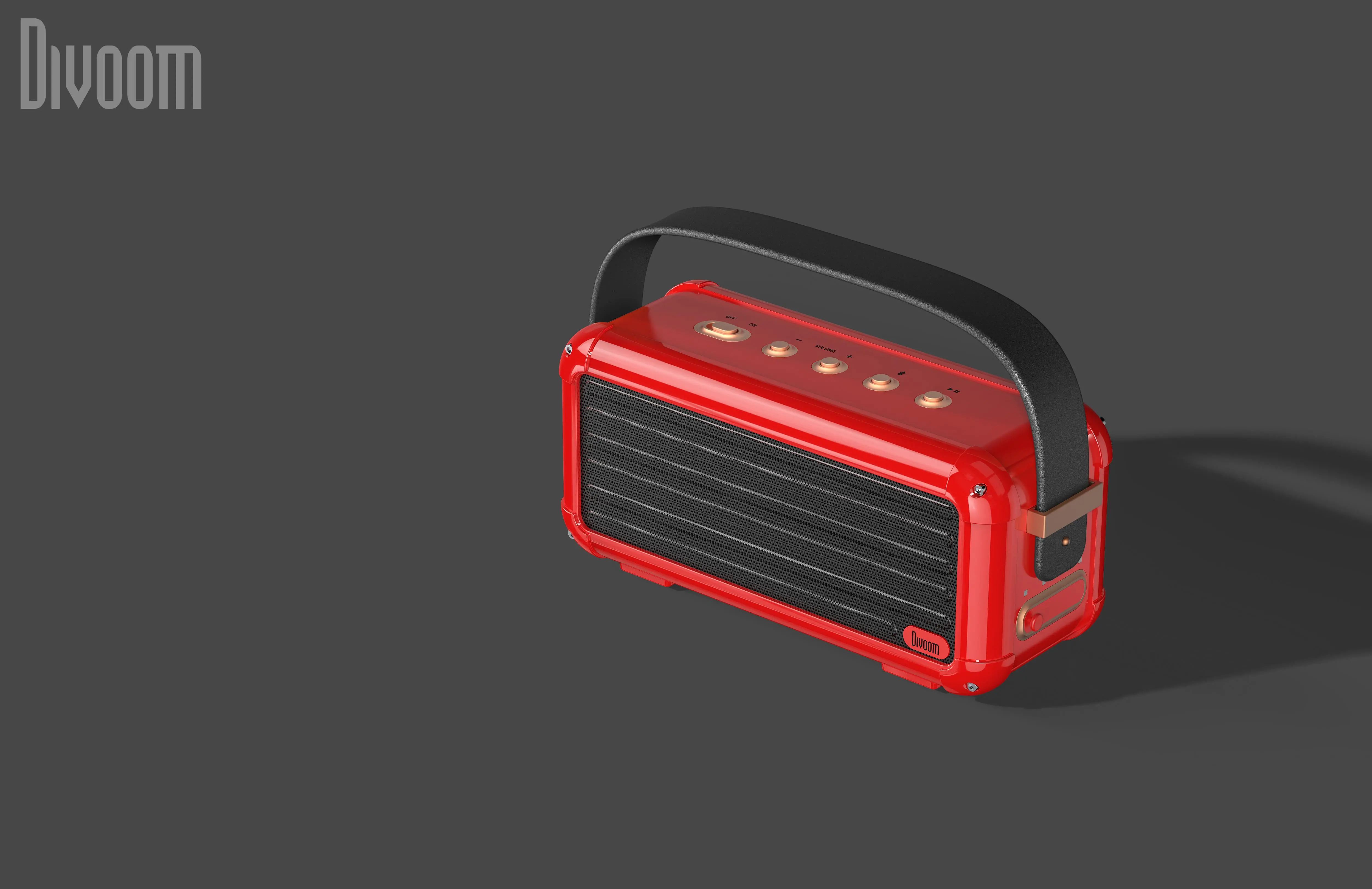 Głośnik Bluetooth Divoom Mocha 40W Czerwony