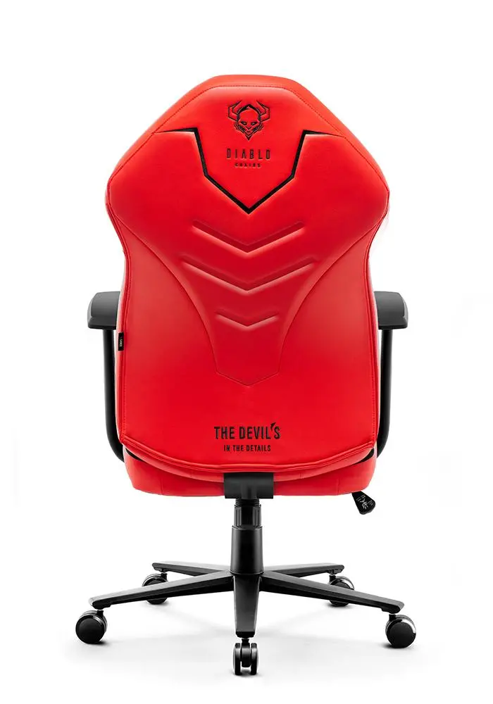Fotel Diablo Chairs X-Gamer 2.0 Normal Size Gamingowy do 150kg Skóra ECO Tkanina Deep red