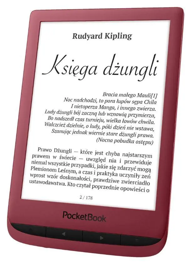 Czytnik E-booków Pocketbook Touch Lux 5 6" 8GB WiFi Bordowy