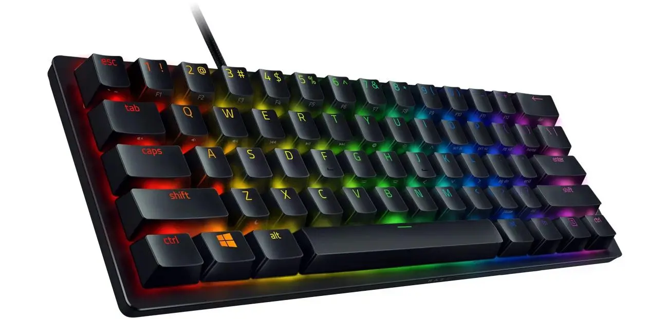 Klawiatura mechaniczna Razer Huntsman Mini Clicky Optical Switch purple Czarny
