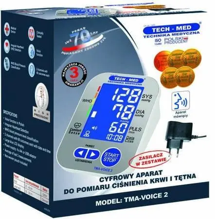 Ciśnieniomierz Tech-Med TMA-VOICE 2 Wykrywanie arytmii