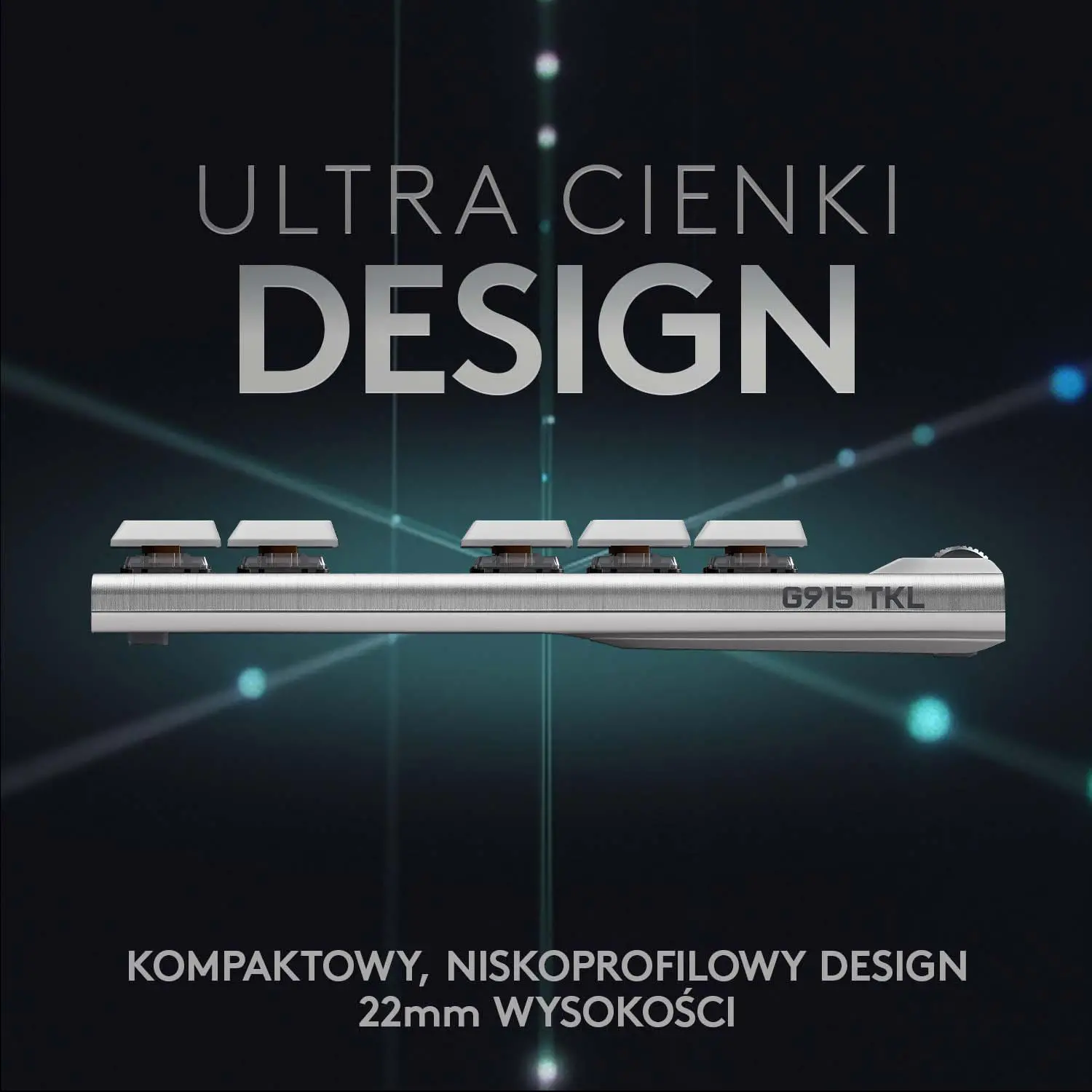 Klawiatura mechaniczna Logitech G915 TKL LIGHTSPEED Tactile GL Tactile Brown  Biały