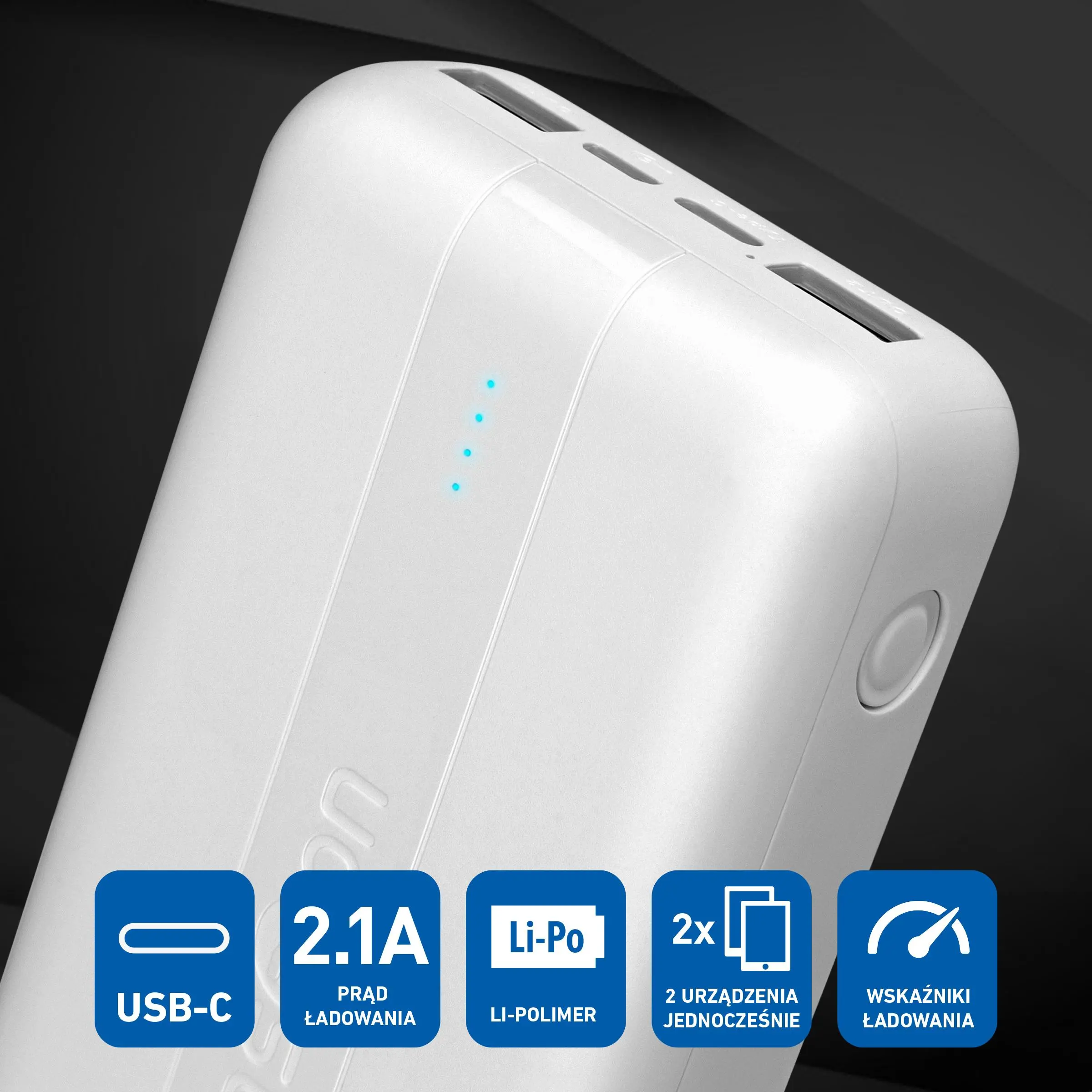 Powerbank Reinston EPB028 20000mAh Biały