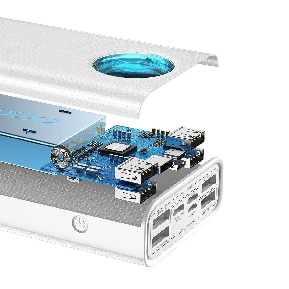Powerbank Baseus PPLG000102 Amblight 30000mAh PD QC 3.0 65W Biały
