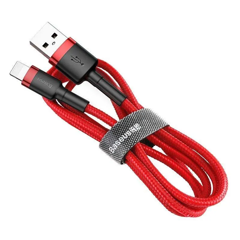 Kabel Baseus Lightning USB Cafule 1,5A 2m Czerwony