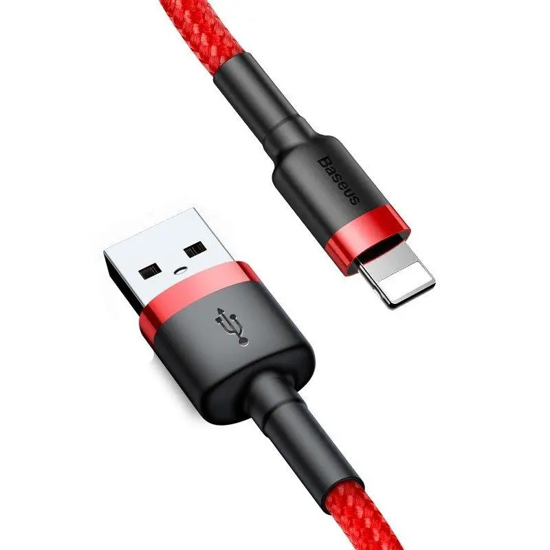 Kabel Baseus Lightning USB Cafule 1,5A 2m Czerwony