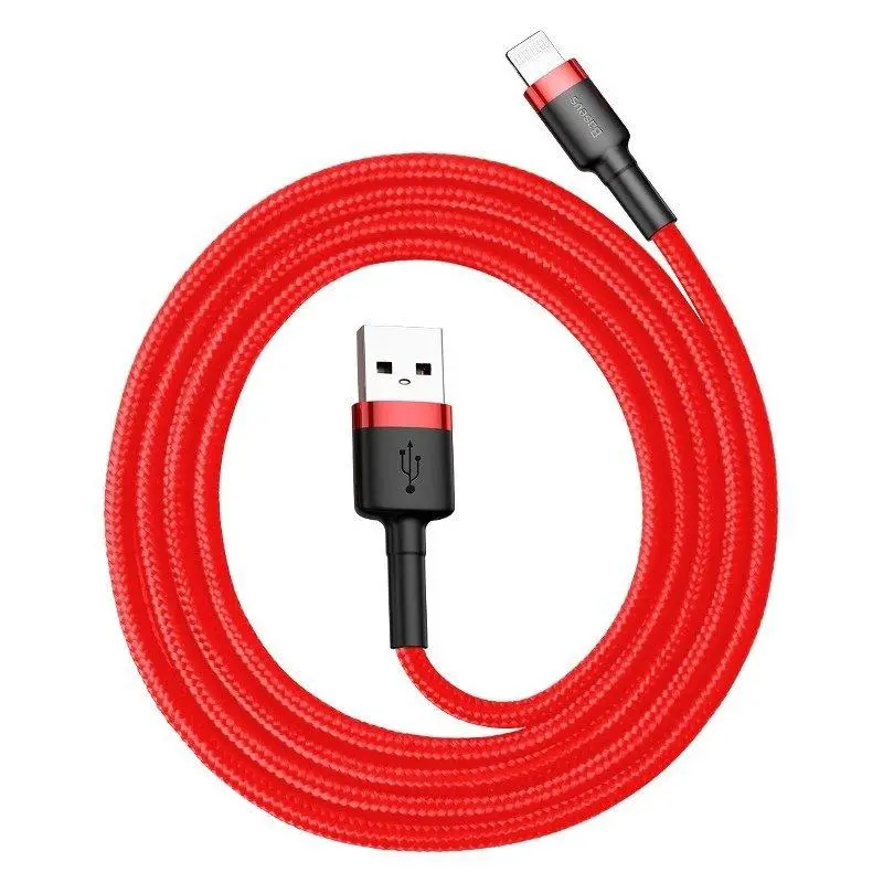 Kabel Baseus Lightning USB Cafule 1,5A 2m Czerwony