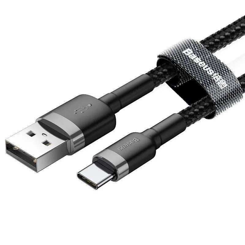 Kabel Baseus USB-C Cafule 2A 2m Szaro-czarny