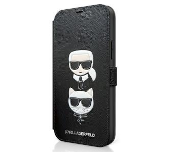 Etui Karl Lagerfeld Saffiano Karl & Choupette KLFLBKP12SSAKICKCBK do iPhone 12 mini