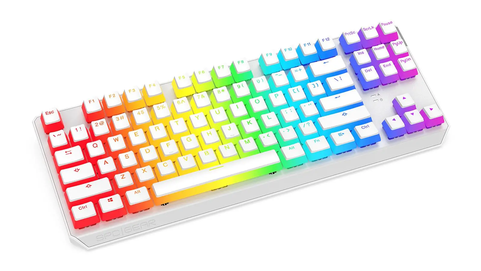 Klawiatura mechaniczna SPC Gear GK630K Onyx White Tournament Kailh Red RGB Biały