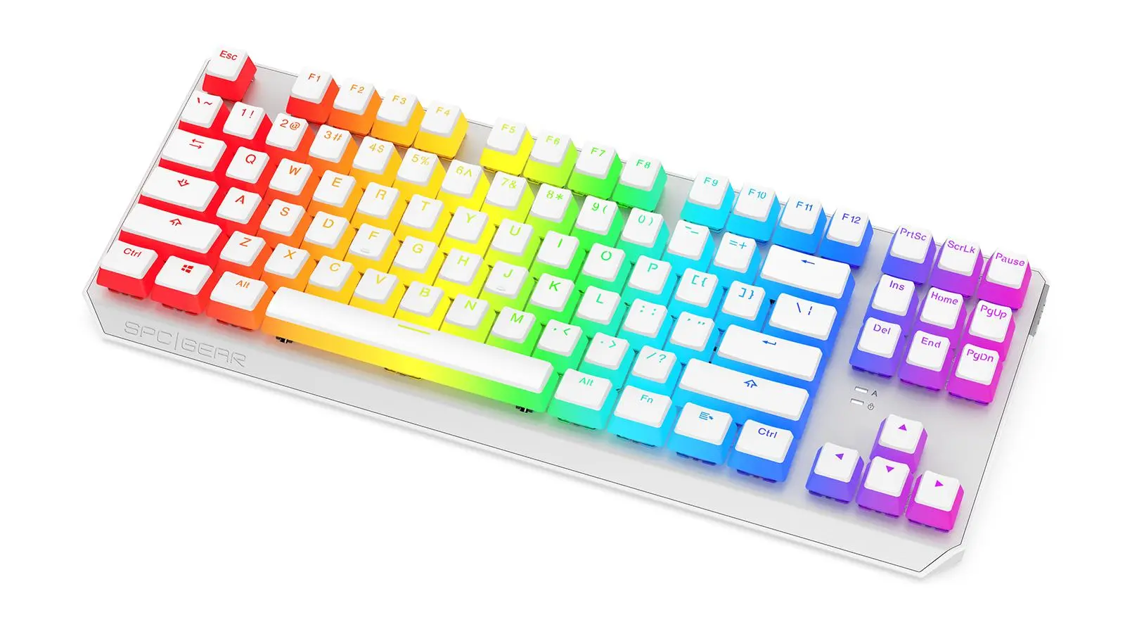 Klawiatura mechaniczna SPC Gear GK630K Onyx White Tournament Kailh Red RGB Biały
