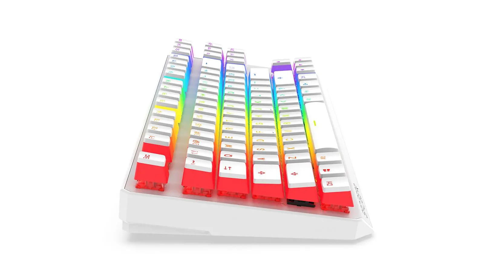 Klawiatura mechaniczna SPC Gear GK630K Onyx White Tournament Kailh Red RGB Biały