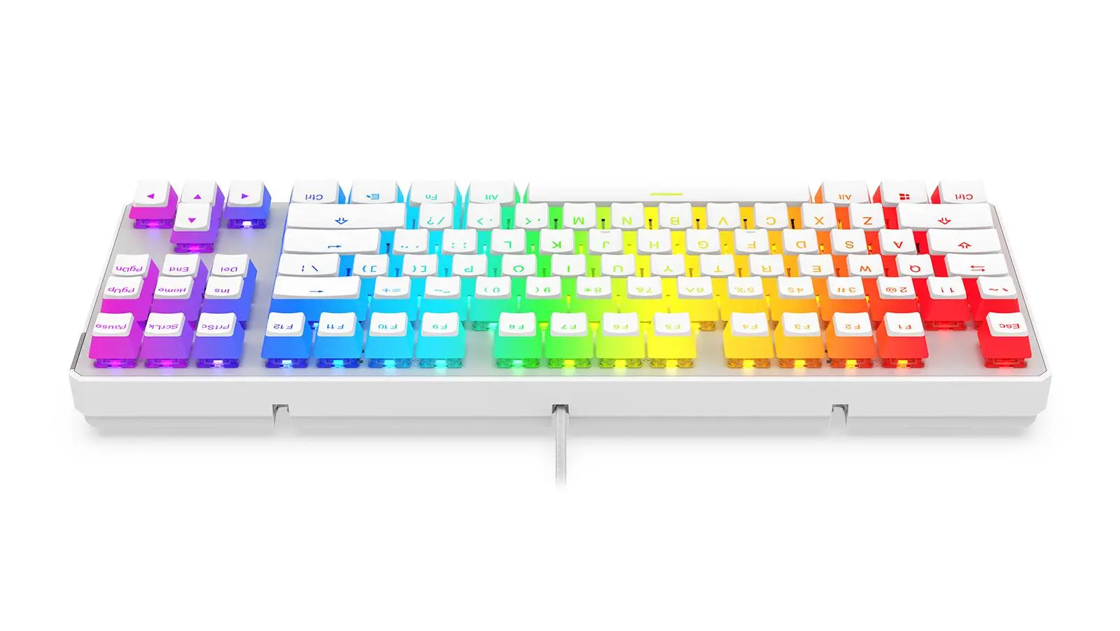 Klawiatura mechaniczna SPC Gear GK630K Onyx White Tournament Kailh Red RGB Biały