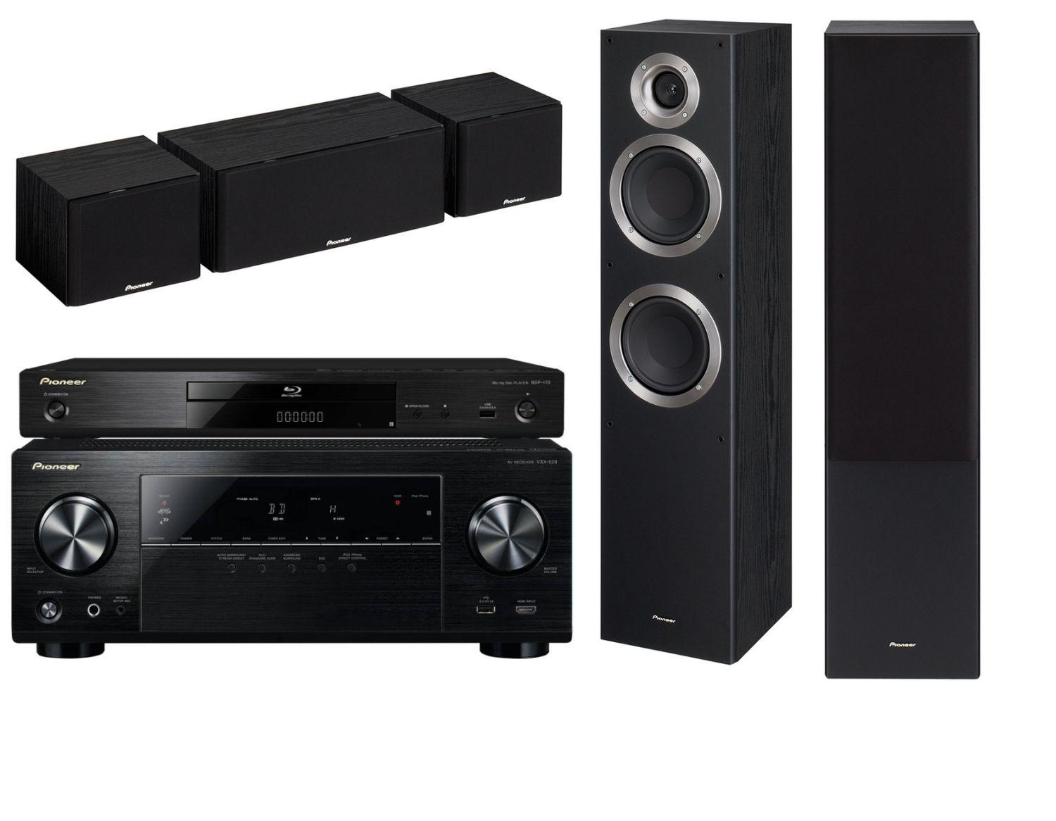 Zestaw kina Pioneer BDP-170K, VSX-529K, S-ES21TB (czarny)