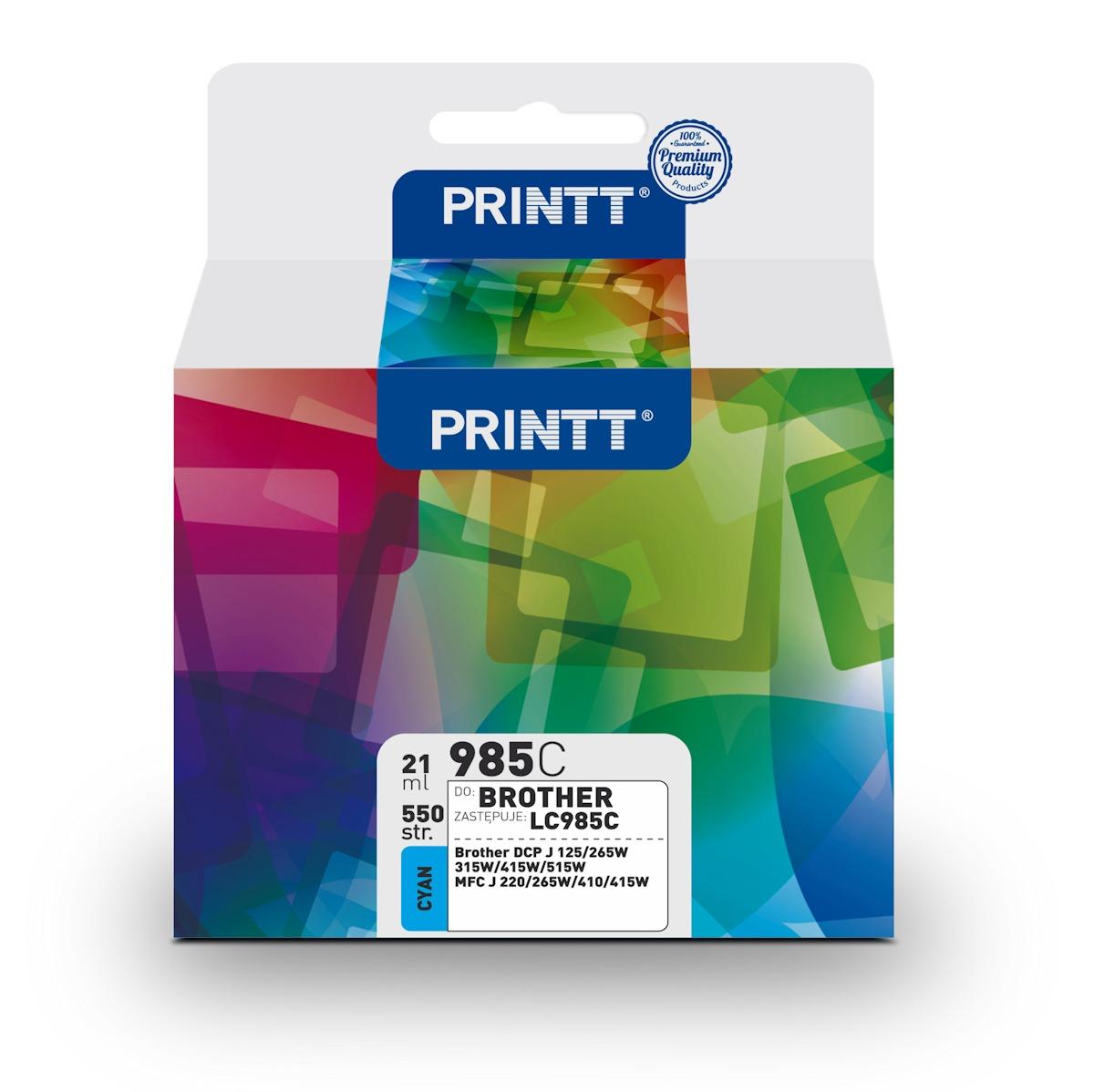 Tusz PRINTT NAB985C (zamiennik LC-985C)