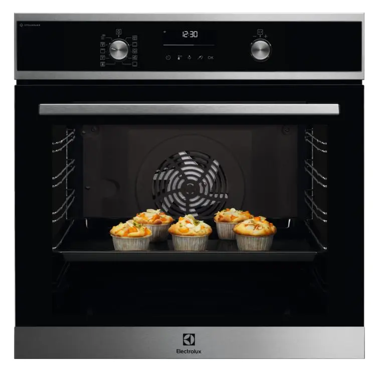 Piekarnik elektryczny parowy Electrolux 600 SteamBake EOD6C77WX Termoobieg Termosonda Zdalne sterowanie Czarno-stalowy