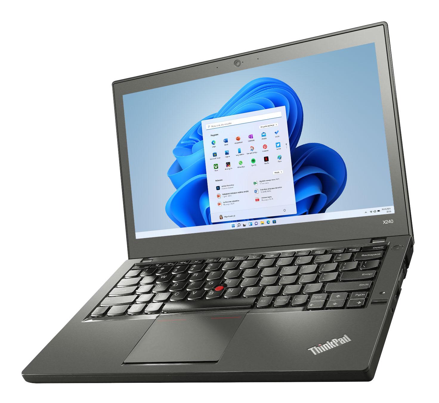 Laptop biznesowy Lenovo ThinkPad X240 12,5" i5-4300U 8GB RAM 180GB Dysk Win7/Win8 Pro