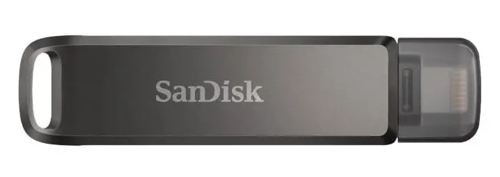 PenDrive SanDisk iXpand Luxe 64GB USB Typ C / Lightning Srebrno-czarny