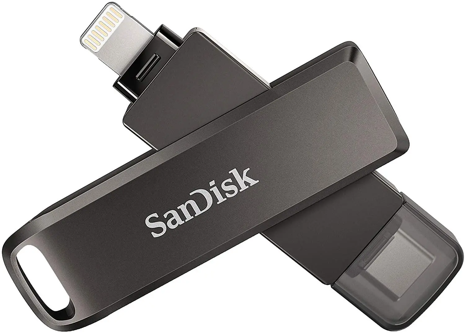 PenDrive SanDisk iXpand Luxe 64GB USB Typ C / Lightning Srebrno-czarny