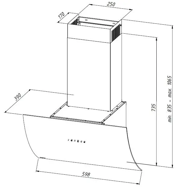 Okap Akpo WK-9 Clarus PROline 60 Biały