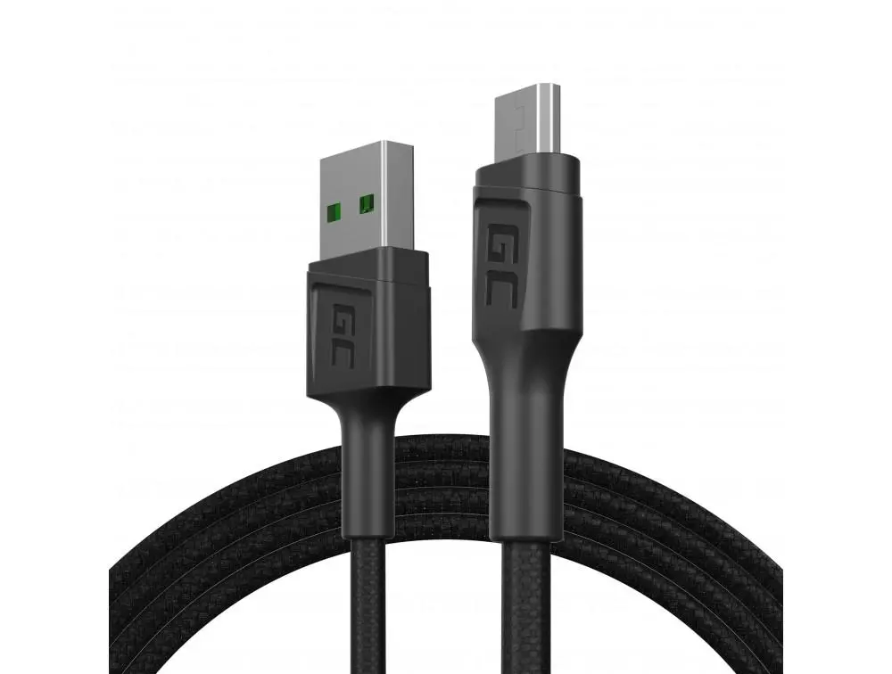Kabel Green Cell PowerStream USB-A do microUSB 1,2m Czarny
