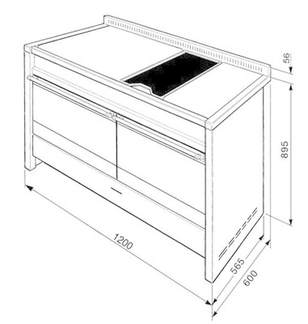 Kuchnia gazowo-elektryczna Smeg A4BL-8