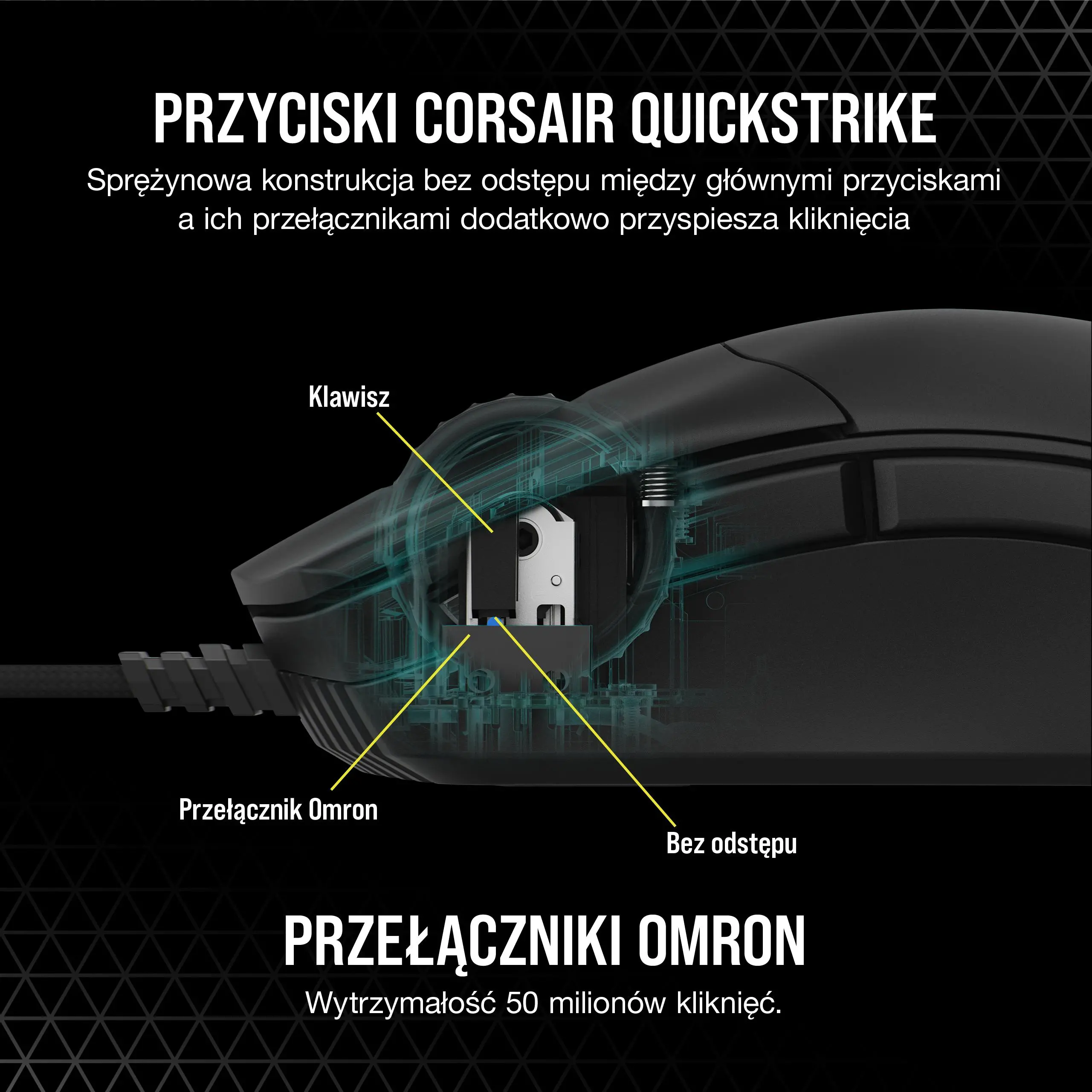 Myszka gamingowa Corsair Sabre Pro RGB Champion Series Czarny
