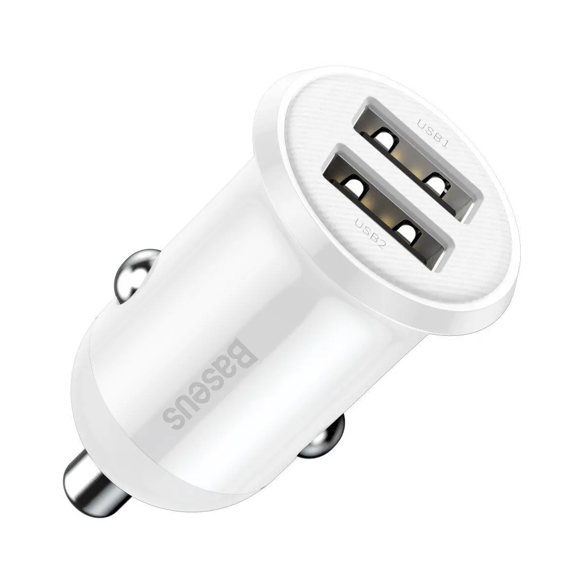 Ładowarka samochodowa Baseus Grain Pro 2x USB 4,8A Biały