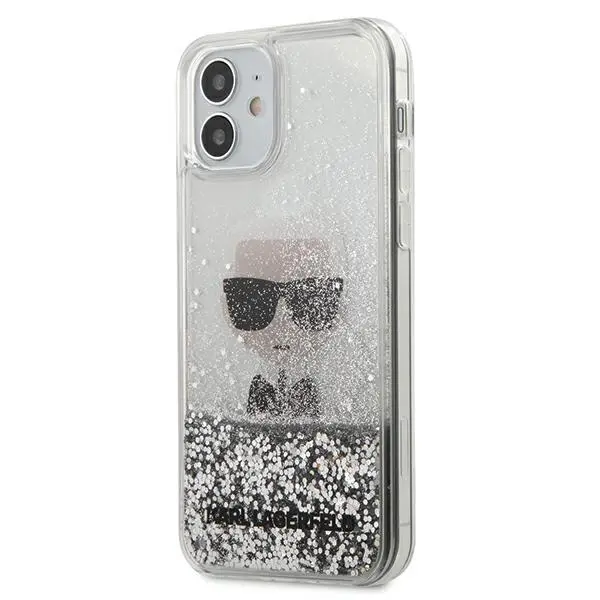 Etui Karl Lagerfeld Ikonik Liquid Glitter KLHCP12SGLIKSL do iPhone 12 mini